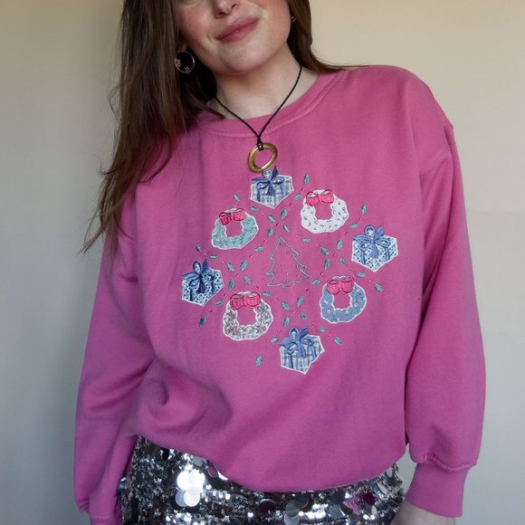 1980S SEPARATE ISSUE CHRISTMAS PULLOVER - Picture 1 of 5